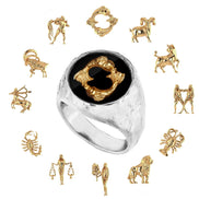 Srebrny sygnet z Twoim znakiem zodiaku No.2
