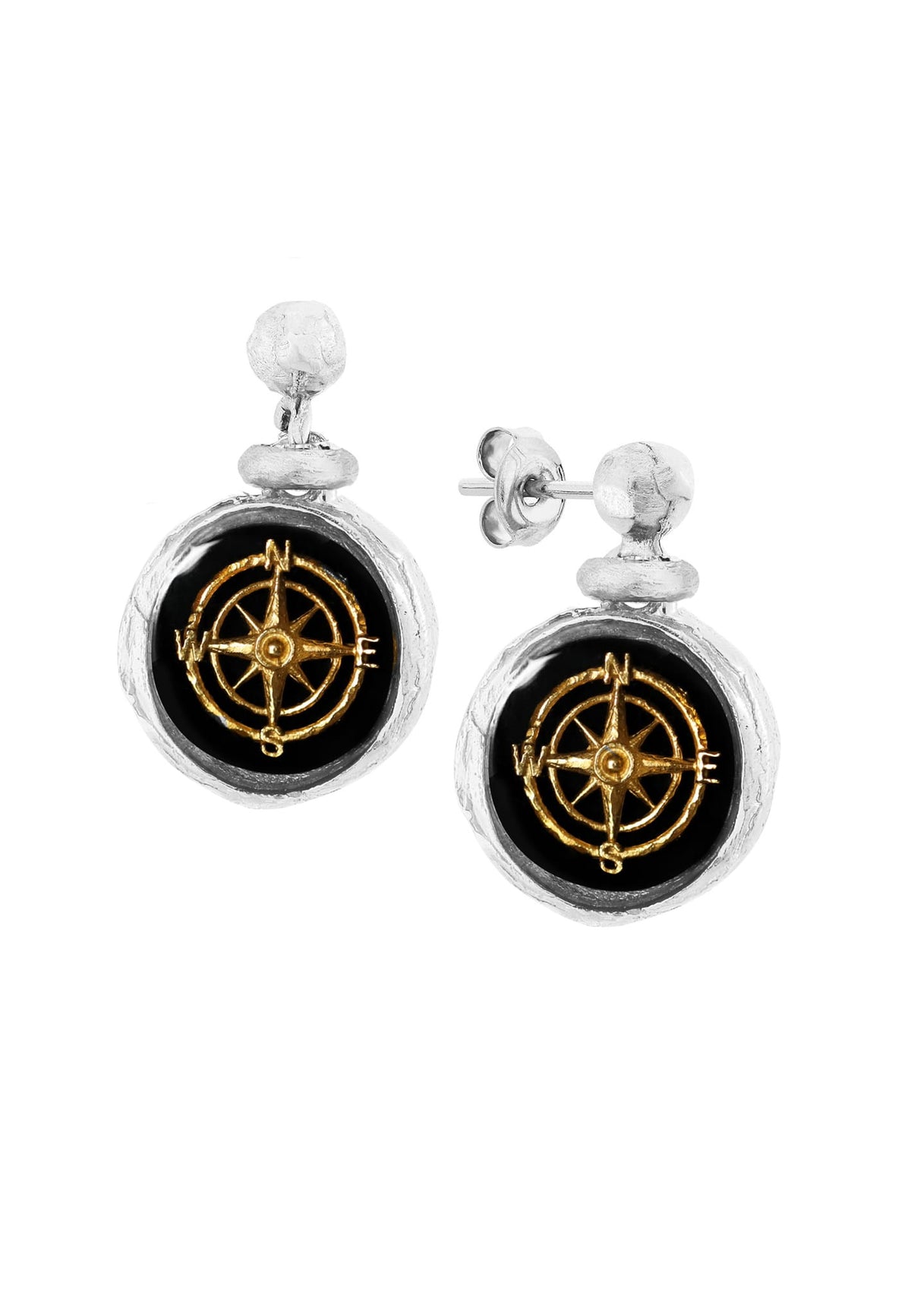 Silver earrings WIND ROSE No.2