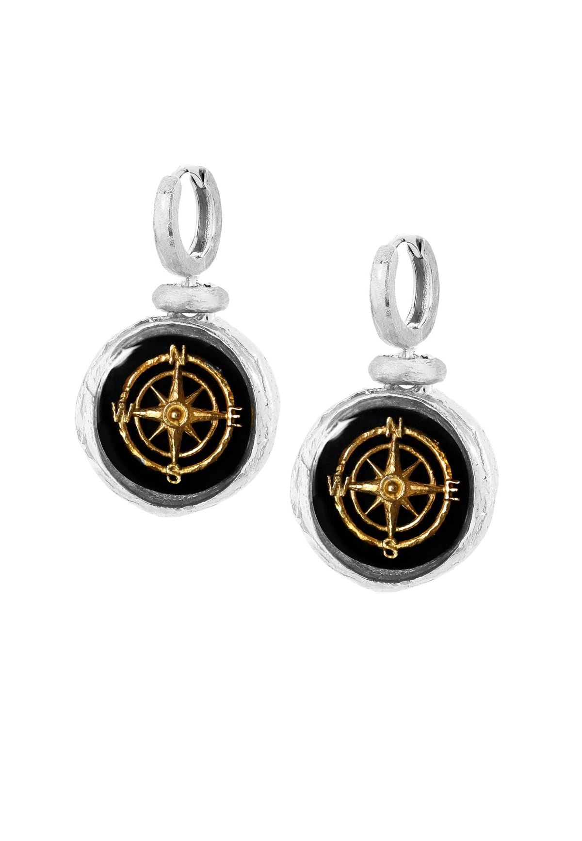 Silver earrings WIND ROSE No.2