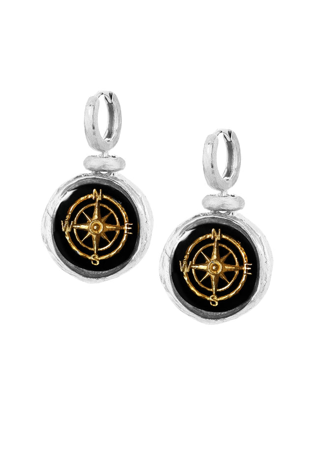 Silver earrings WIND ROSE No.2