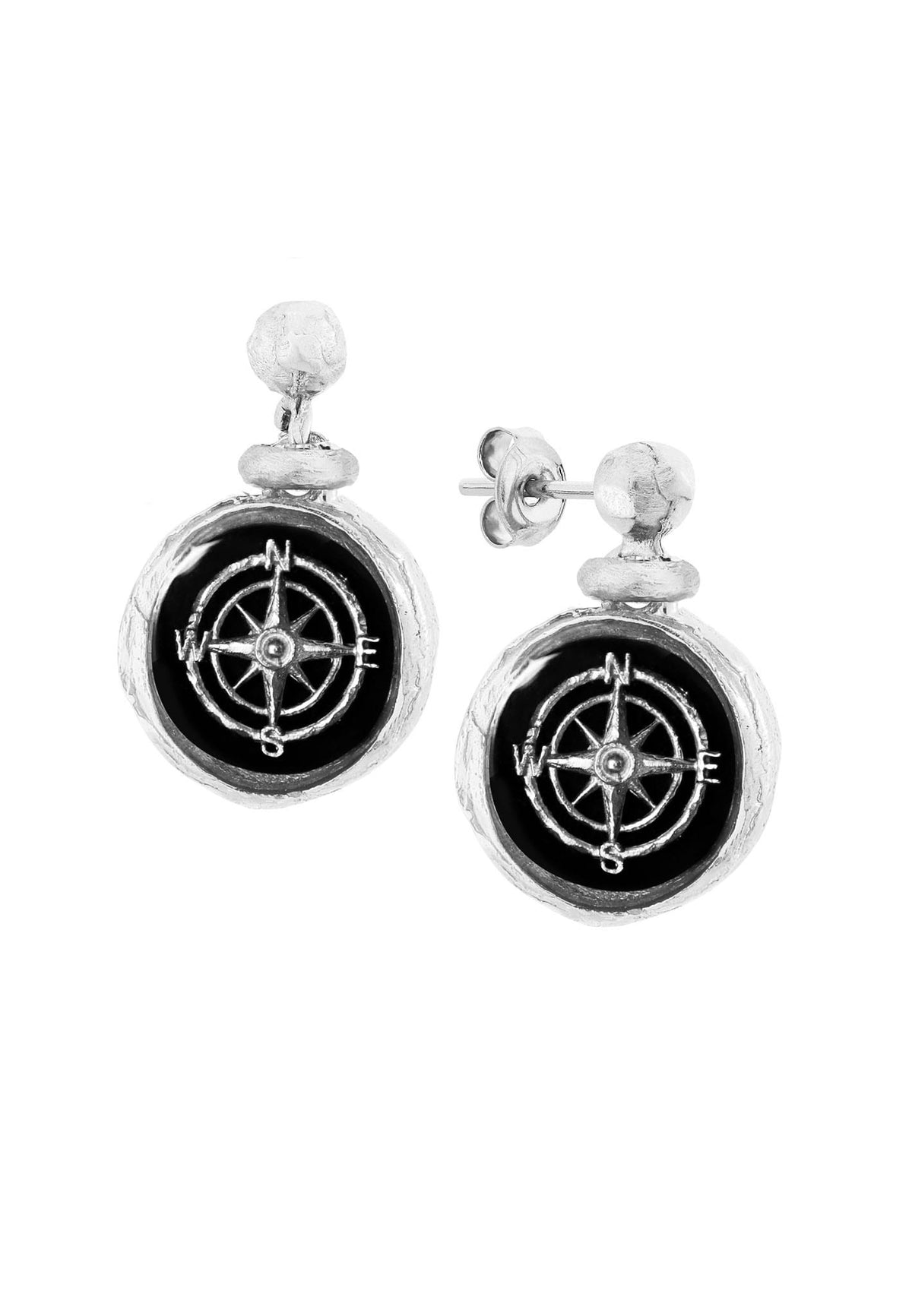 Silver earrings WIND ROSE No.2