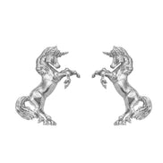 Silver UNICORN stud earrings No.2