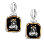 Silver FROG earrings No.2