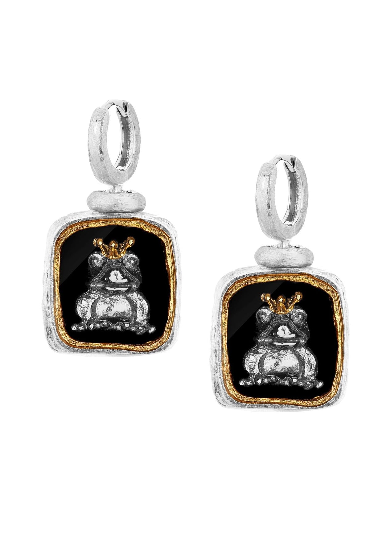 Silver FROG earrings No.2