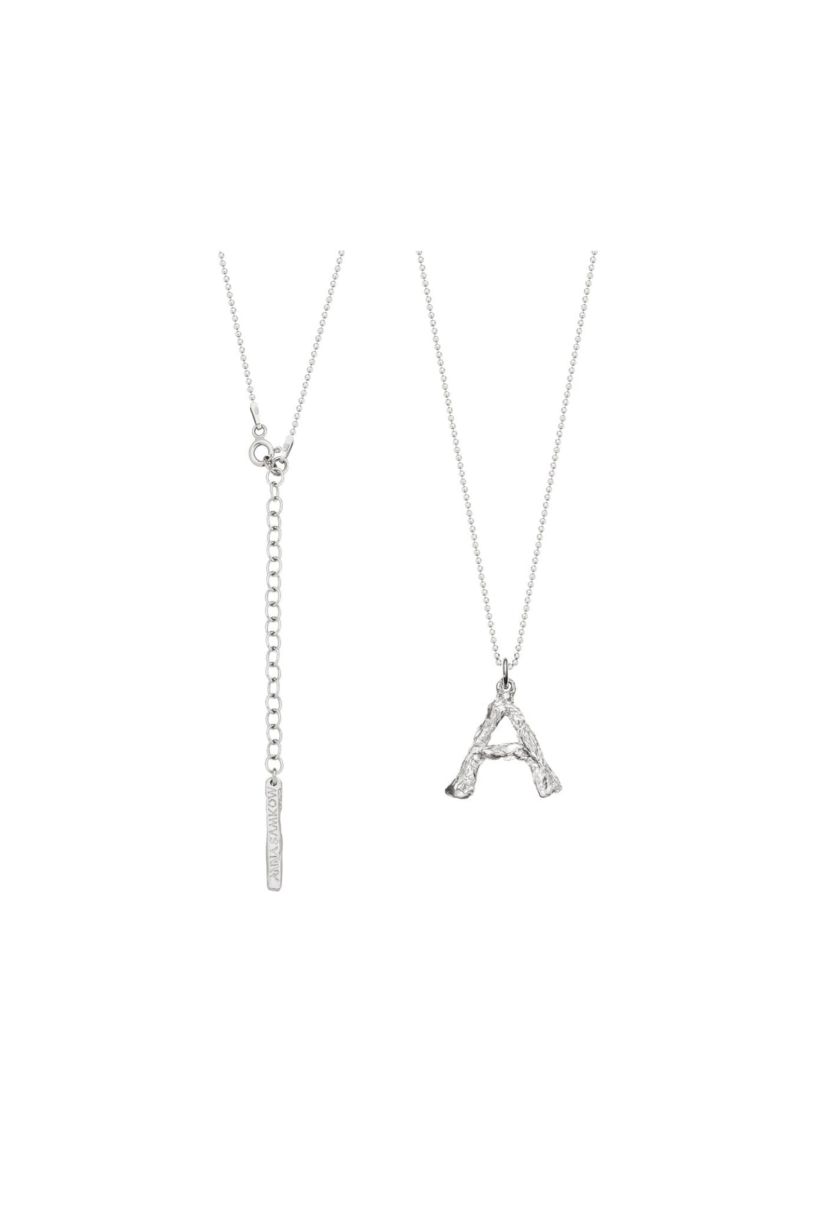 Silver necklace with LETTER No.2