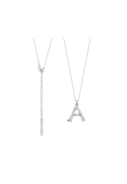 Silver necklace with LETTER No.2