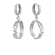 Silver earrings LOVE No.1