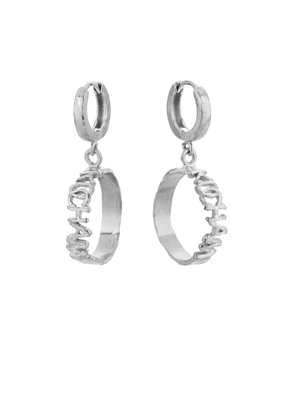 Silver earrings LOVE No.1