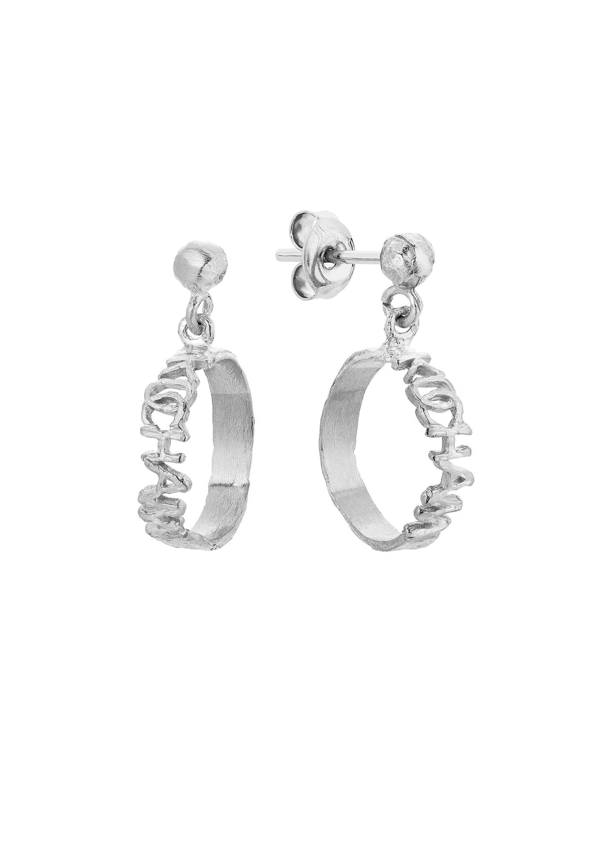 Silver earrings LOVE No.1