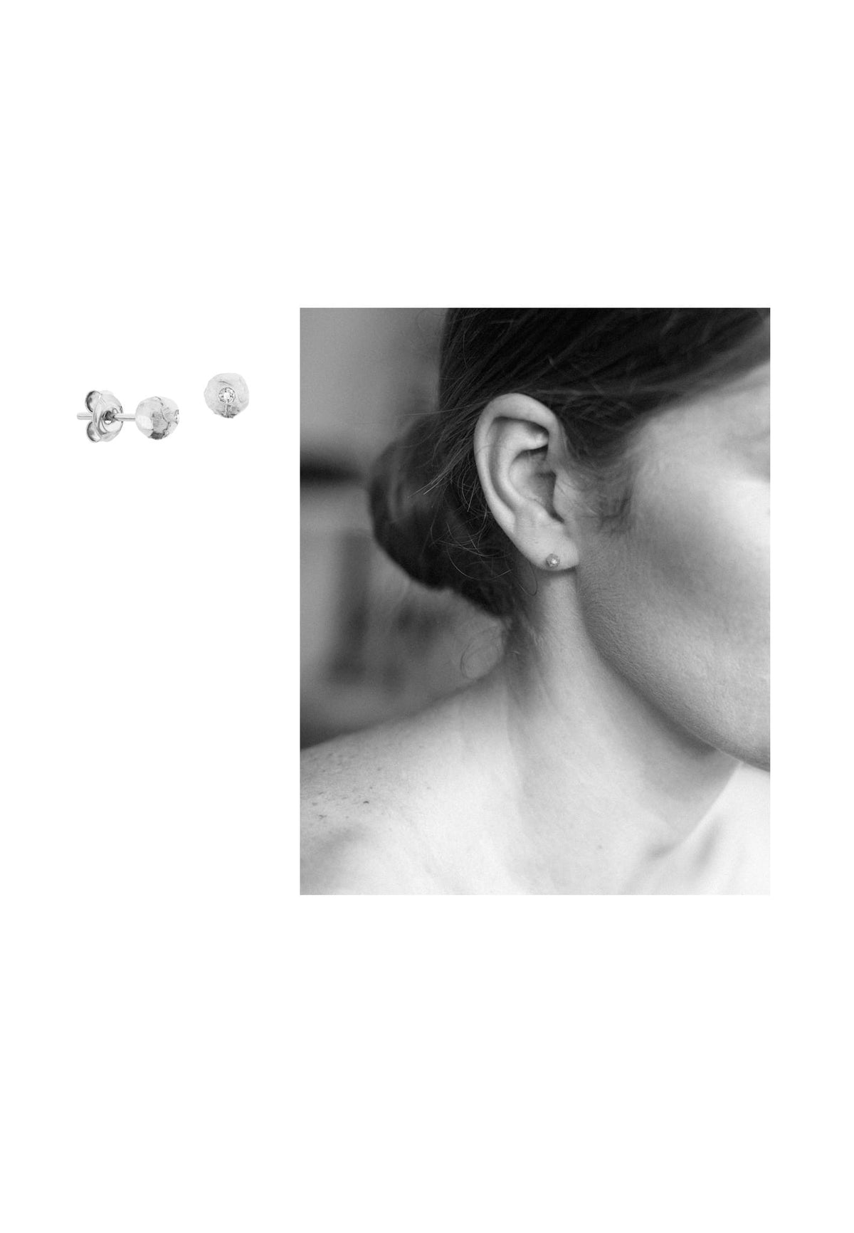 Diamond stud earrings No6 White gold 585