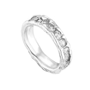 Sterling silver ring with sapphires 8:22
