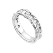 Sterling silver ring with sapphires 8:22