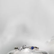 Silver ring with sapphires 7:26