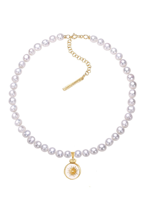 Choker SŁOŃCE/PERŁY