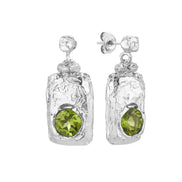 Silver earring with stone No. 2