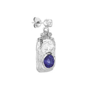 Silver earring with stone No. 2