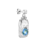 Silver earring with stone No. 2