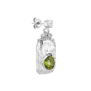 Silver earring with stone No. 2