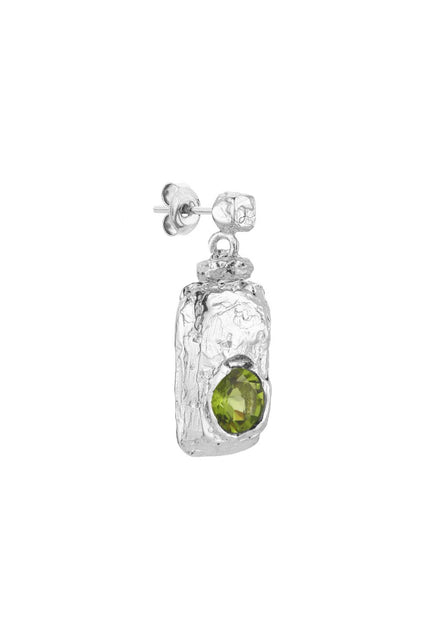 Silver earring with stone No. 2