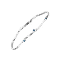 Silver bracelet with stones