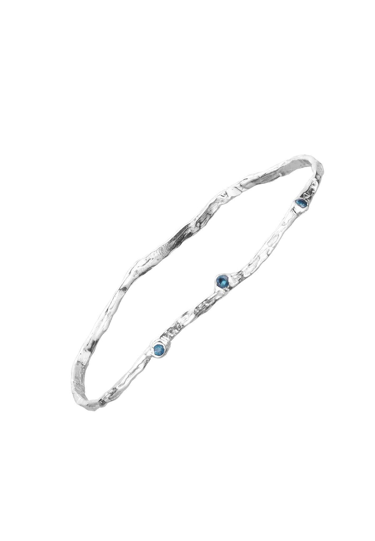Silver bracelet with stones