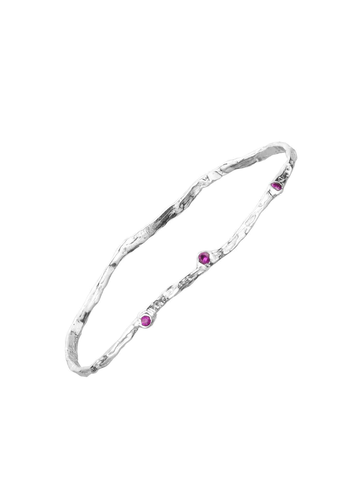 Silver bracelet with stones
