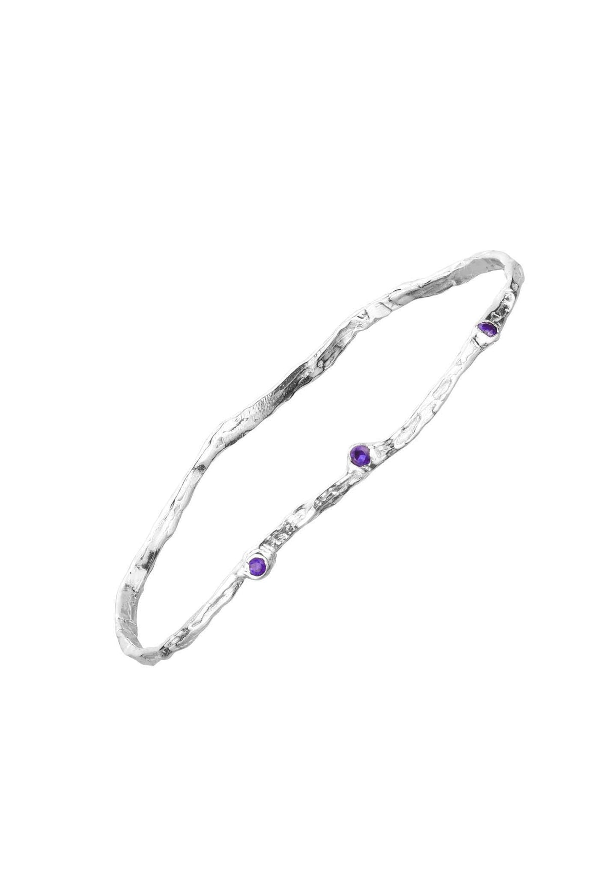 Silver bracelet with stones