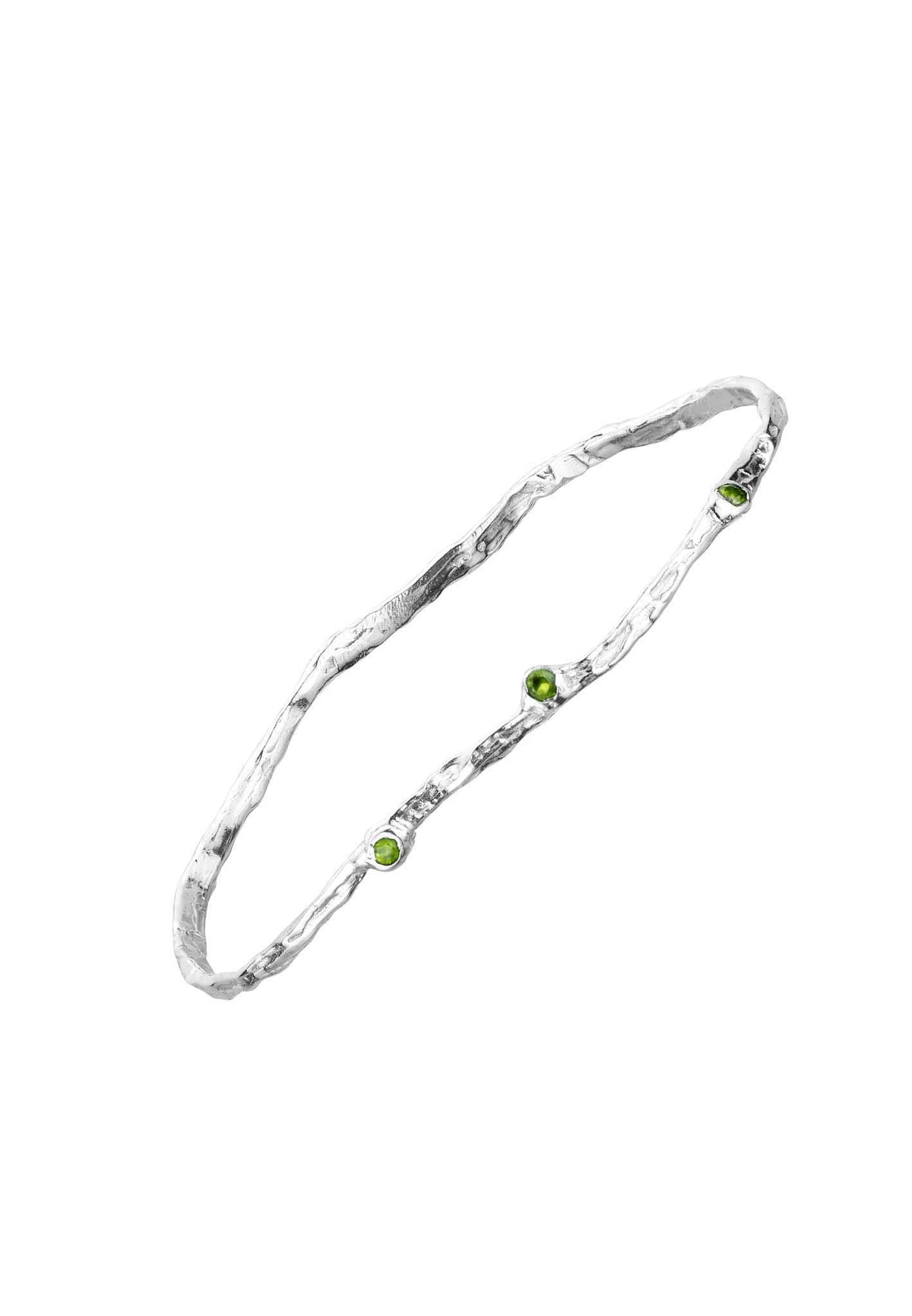 Silver bracelet with stones
