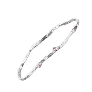 Silver bracelet with stones