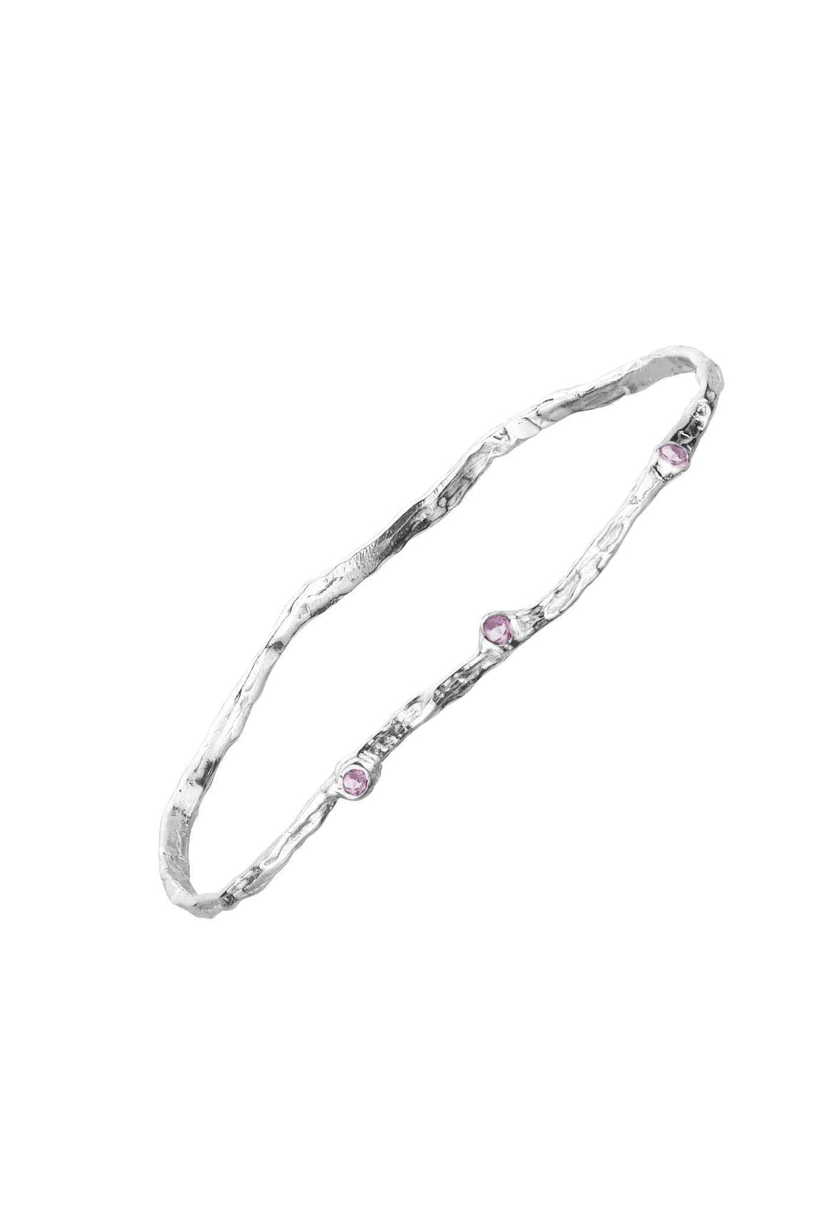 Silver bracelet with stones