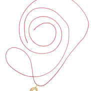 Gold number 8 pendant with a diamond. 14k gold