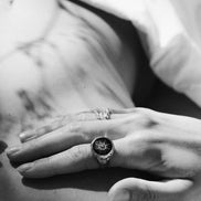 Silver signet ring SUN No.2