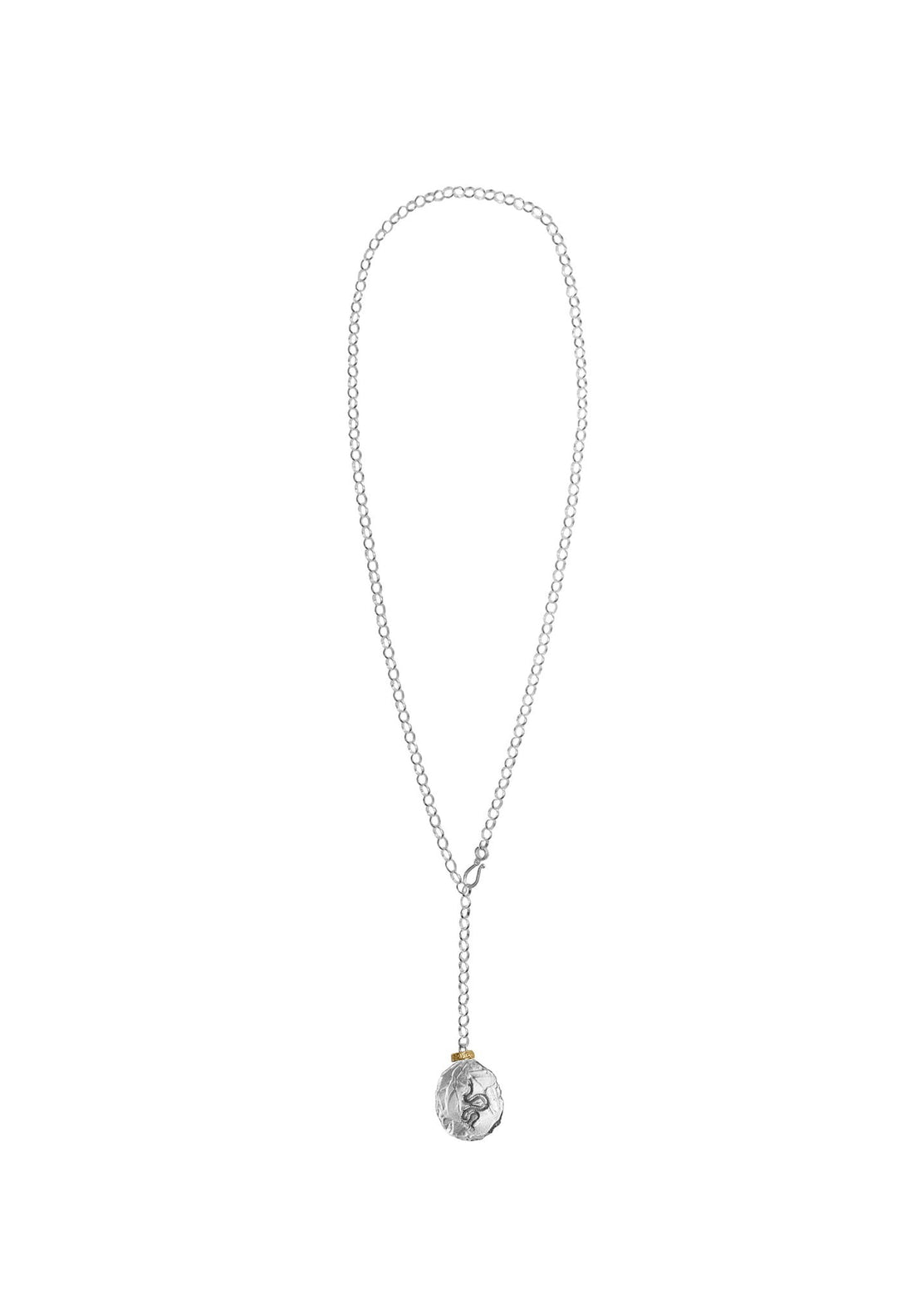 Silver chain with snake