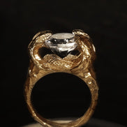 Silver ring Snake, symbol of rebirth and healing