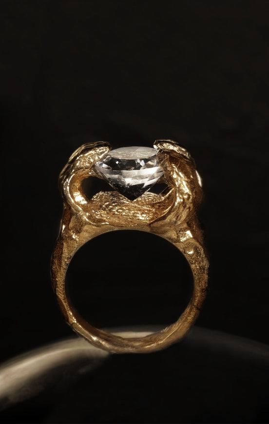 Silver ring Snake, symbol of rebirth and healing