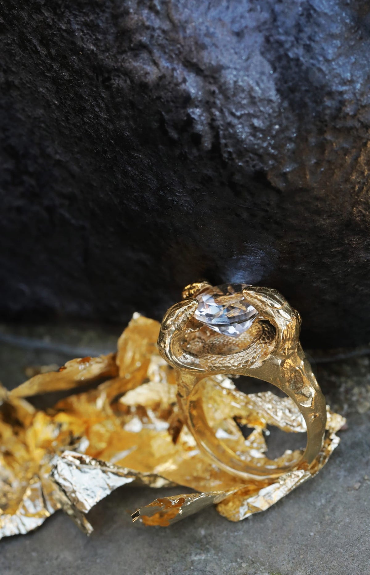 Silver ring Snake, symbol of rebirth and healing