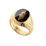 Silver signet ring with an owl No1