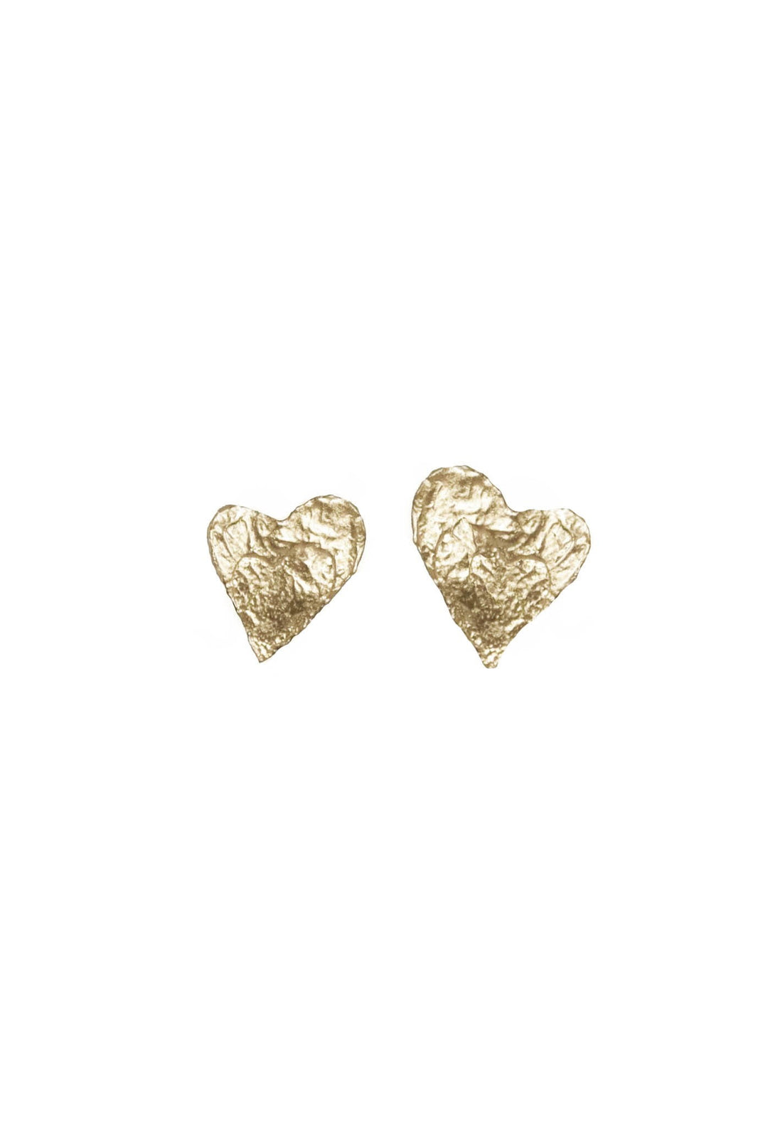 Gold heart earrings - 585 hallmark