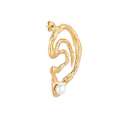 Silver gold-plated earring MW 7