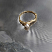Silver ring gold-plated MW 1