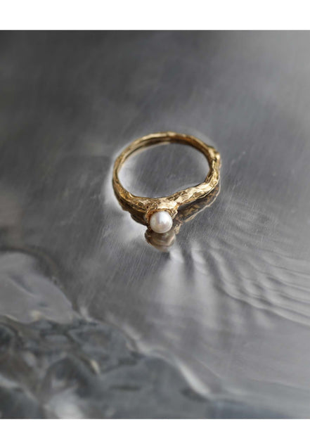 Silver ring gold-plated MW 1