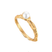 Silver ring gold-plated MW 1