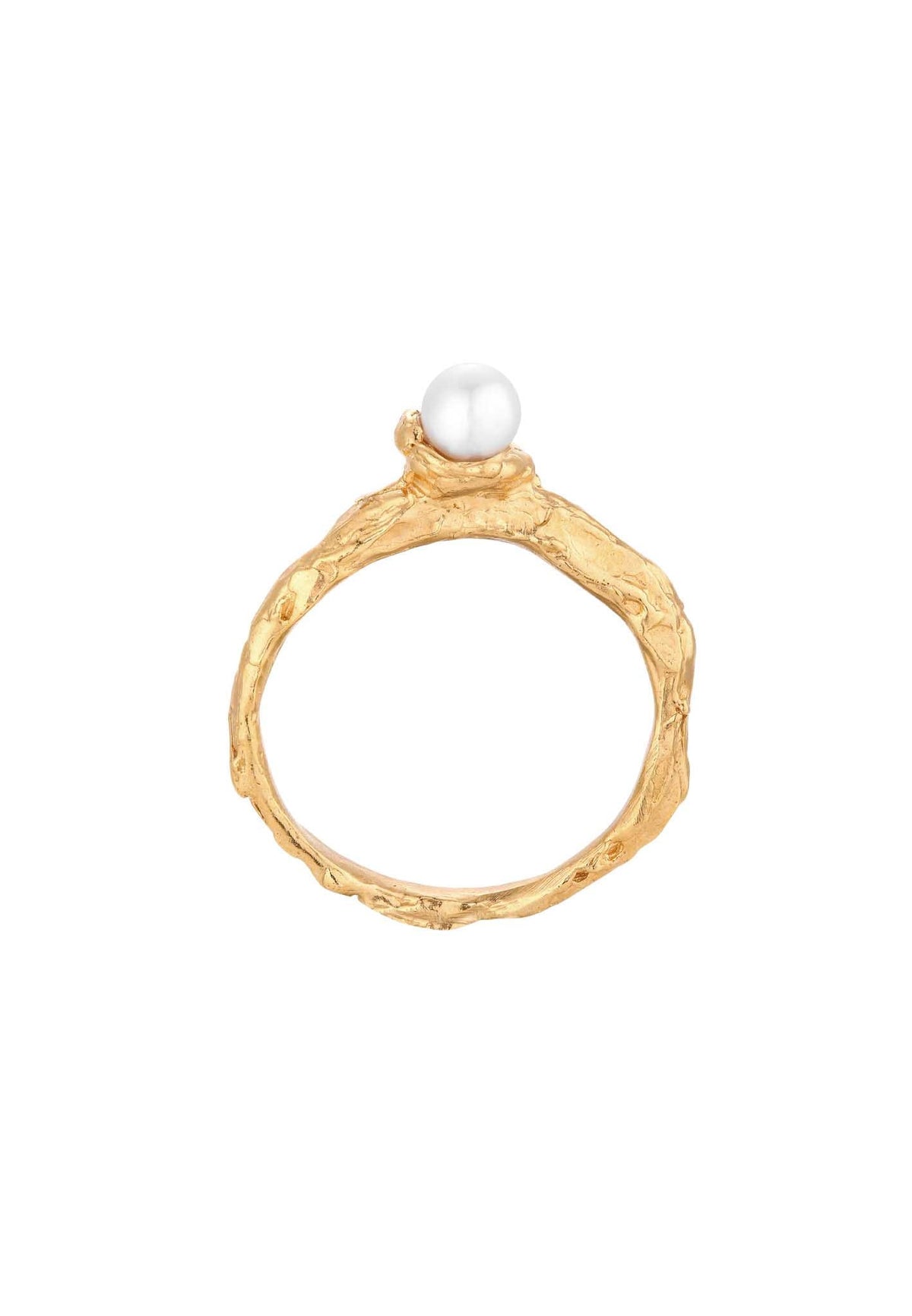 Silver ring gold-plated MW 1