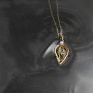 Silver gold-plated necklace MW 19