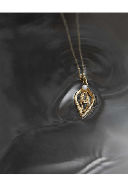 Silver gold-plated necklace MW 19