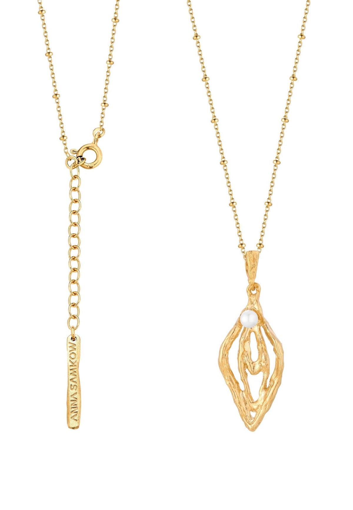 Silver gold-plated necklace MW 19