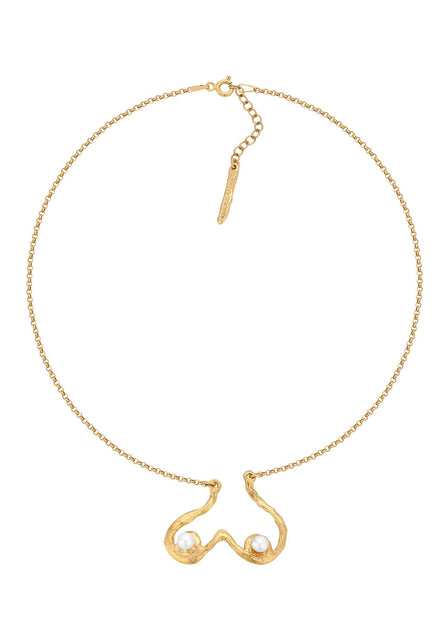 Silver gold-plated necklace MW 17