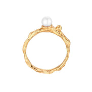 Silver ring, gold plated MW 3