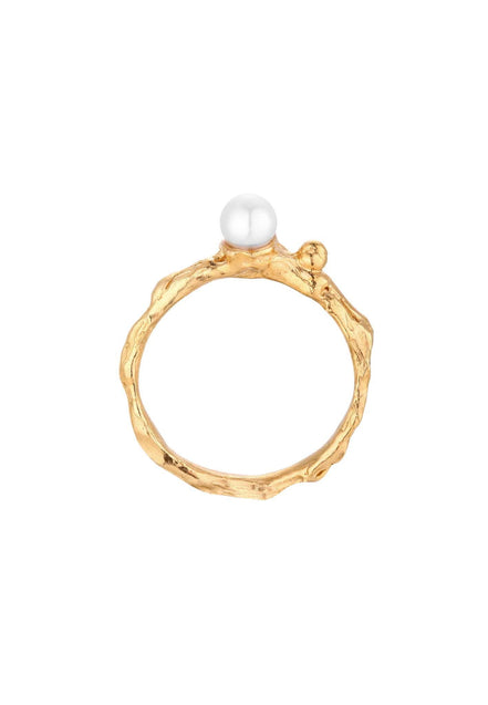 Silver ring, gold plated MW 3