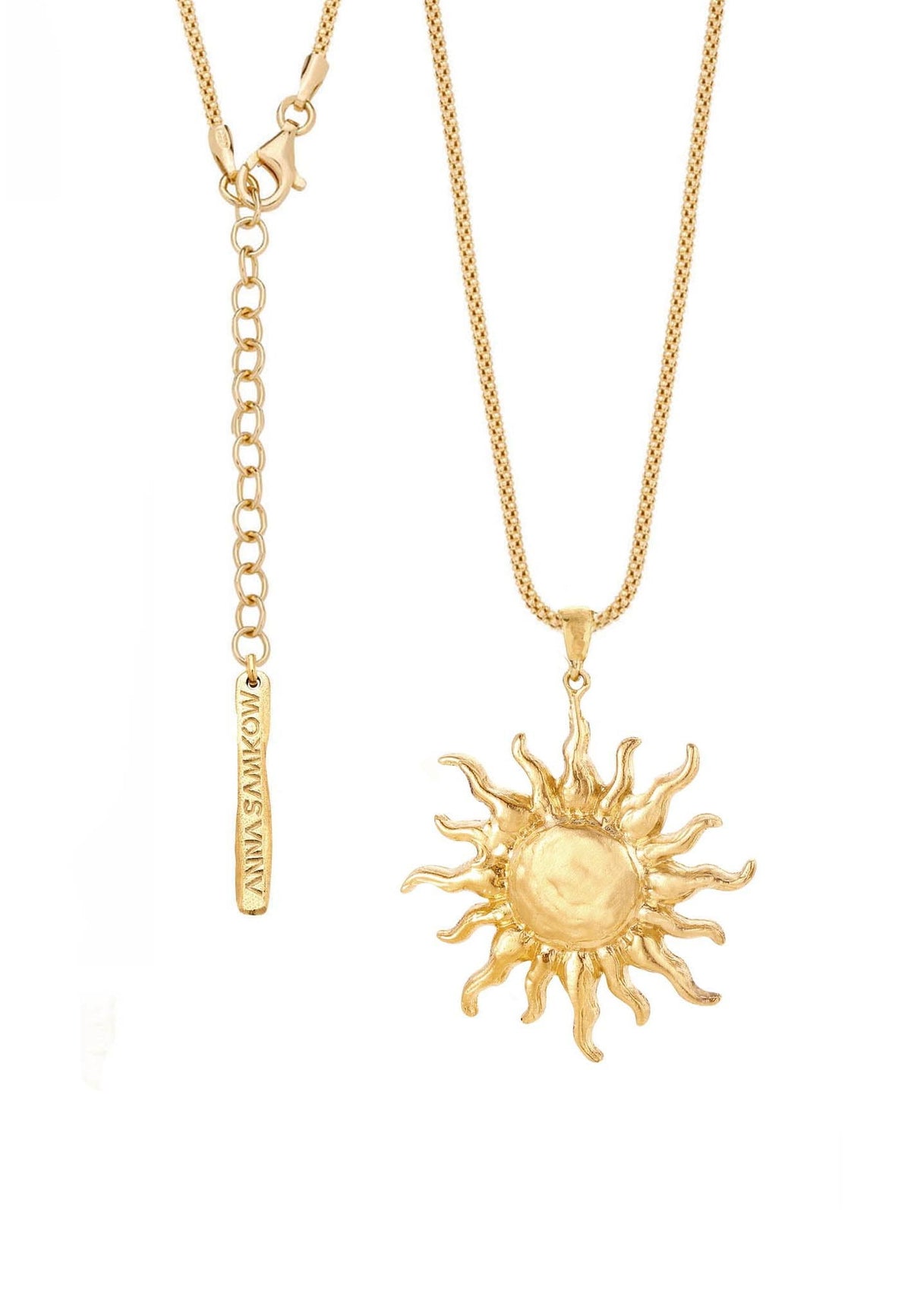 Silver necklace GOLDEN SUN